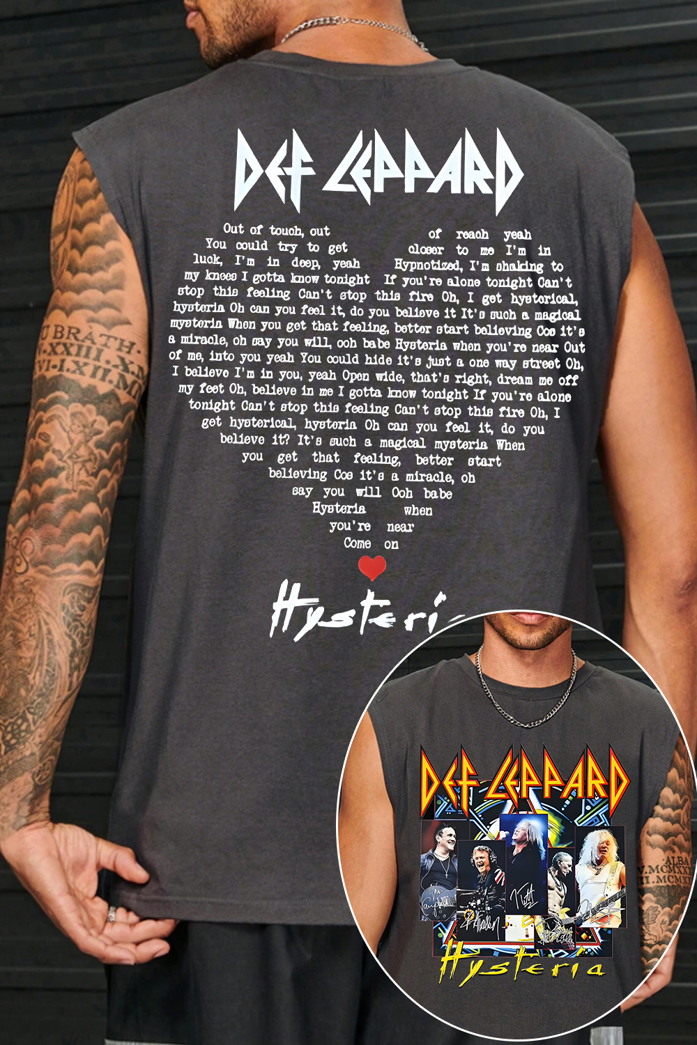 Defleppard rockband Vest